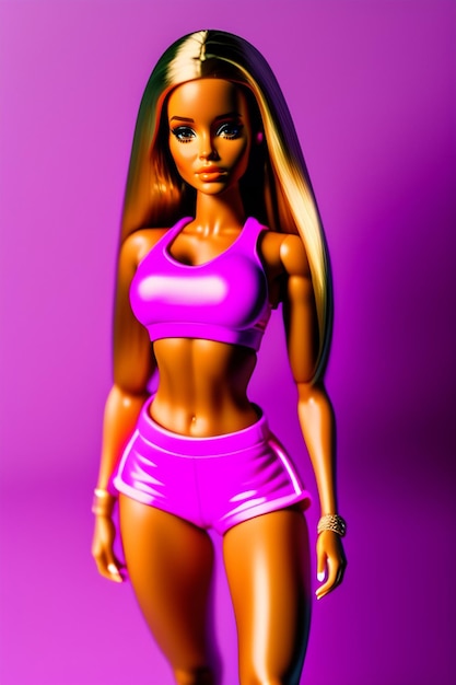 Barbie Shopaholic Summer Trendy Outfit plastikowa lalka portret Ai Generate