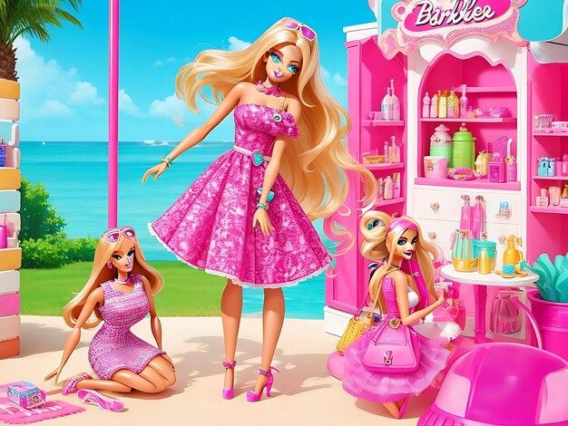 Barbie Zakupoholiczka, kobieta na letnich zakupach