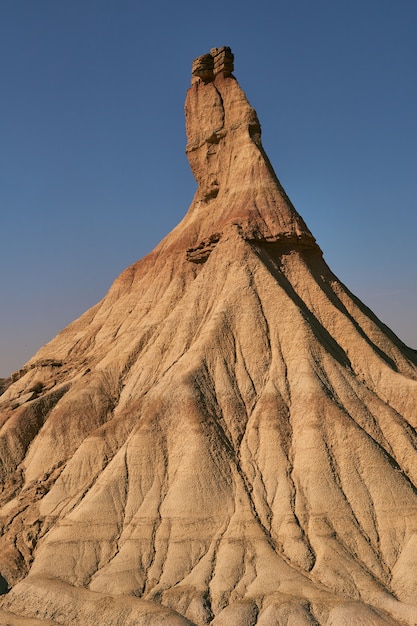 Bardenas Reales Desert zamek z piasku utworzony przez erozję wody i wiatru