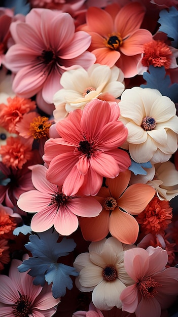 Zdjęcie bardzo ładna tapeta w kwiaty
