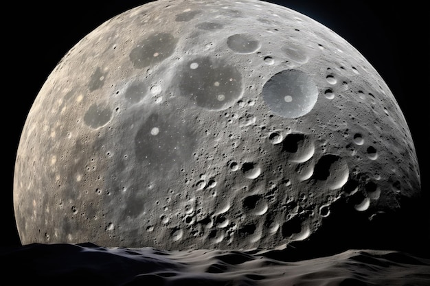 Bardzo szczegółowa ilustracja powierzchni księżyców