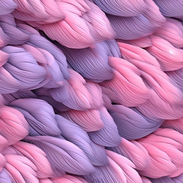 Bardzo szczegółowe pióra Pastelowe fioletowe różowe odcienie Dachówka bezszwowe tło Generative AI