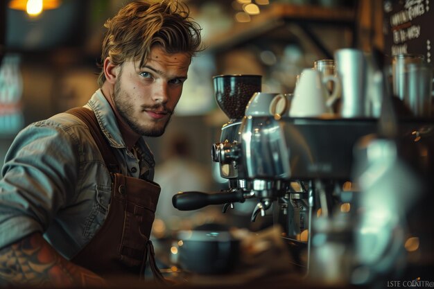 Barista w pracy Generatywna sztuczna inteligencja