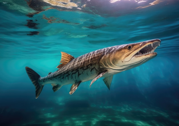 Barracuda duża drapieżna ryba płetwonoga