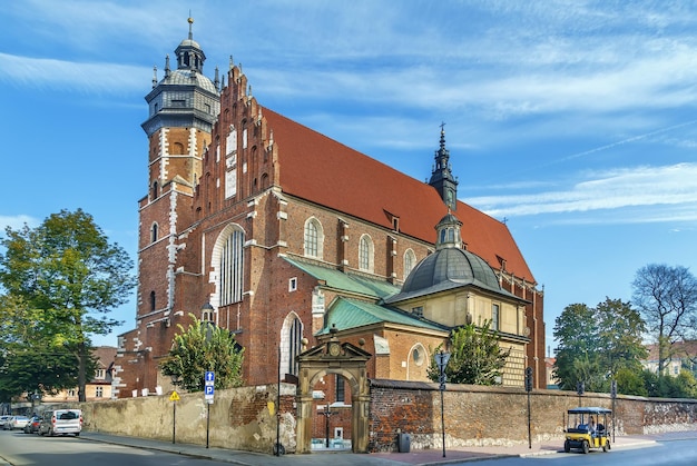 Zdjęcie bazylika corpus christi znajdująca się w dzielnicy kazimierz w krakowie w polsce