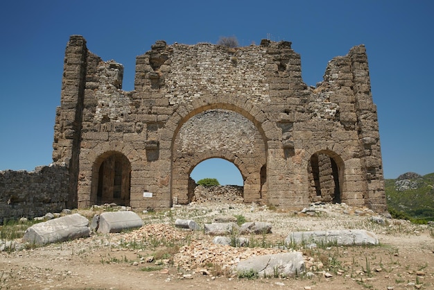 Bazylika starożytnego miasta Aspendos w Antalyi Turkiye