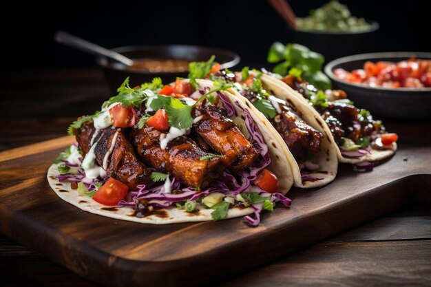 BBQ Pork Belly Tacos najlepsza fotografia obrazu BBQ