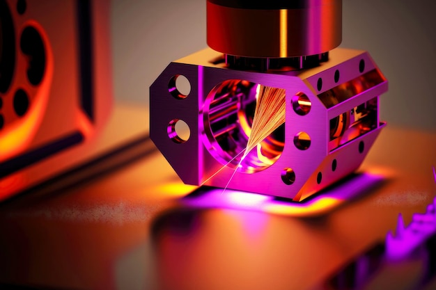 Zdjęcie beaful nowoczesny obraz sprzętu laserowego do obróbki metali