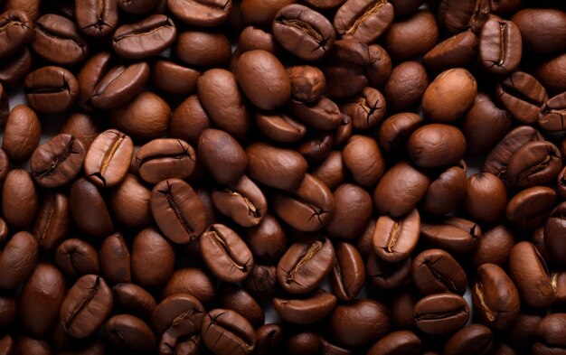 Bean Frenzy Zoomed In Coffee Beans Sans People Generatywna sztuczna inteligencja