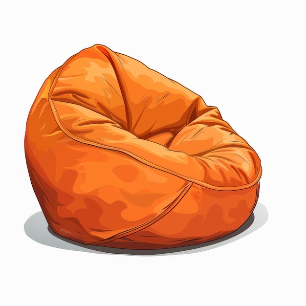 Beanbag Chair izolowany na białym tle