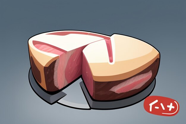 Beef western food UI icon Game prop design gourmet steak style 3D c4d element renderingu kreskówek