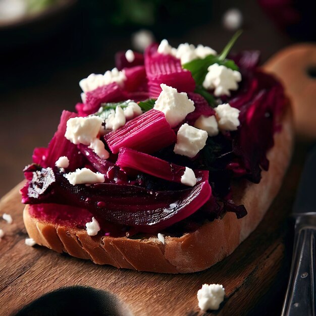 Beetroot i feta toast