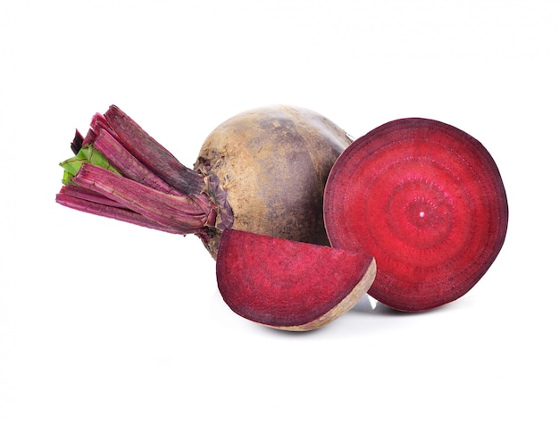 Beetroots odizolowywający na białym tle