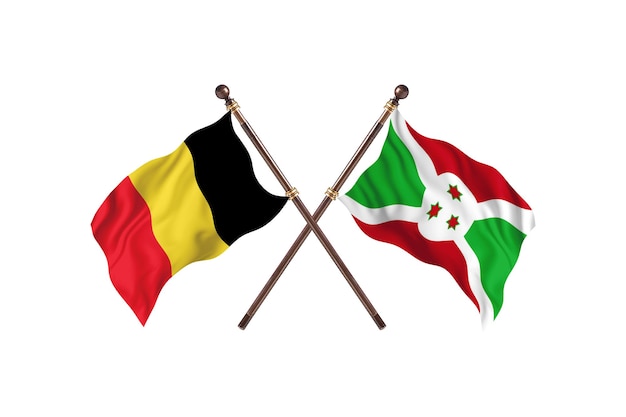 Belgia kontra Burundi Dwa kraje flagi w tle