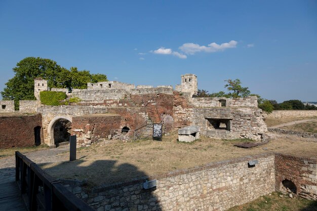 Belgrad Serbia 31 lipca 2017 Mur twierdzy i fosa Twierdzy Belgrad