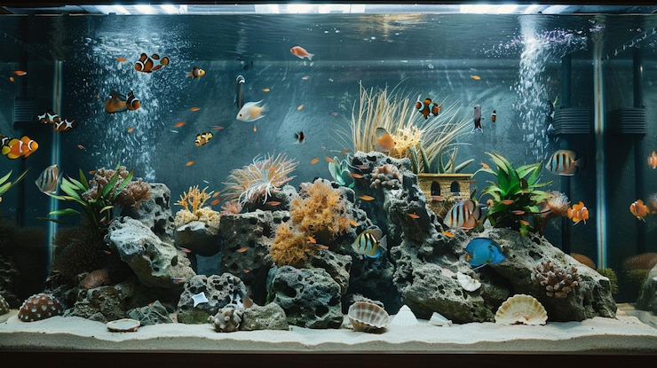 Zdjęcie belissimo peixe em aquario dosmestico (najpiękniejsza ryba w akwarium)