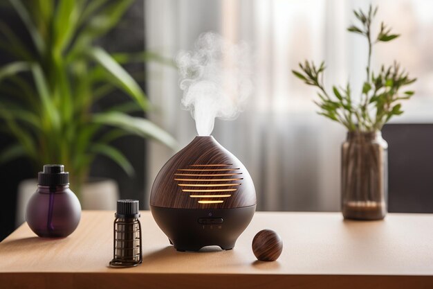 Zdjęcie benchtop essential oil diffuser generative przez ai