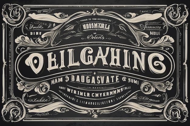 Bezczasowa elegancja inspirowana vintage typografią wizytówka