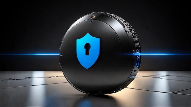Zdjęcie bezpieczeństwo internetu i ochrona danych technologia bezpieczeństwa cybernetycznego z zamkiem 8k