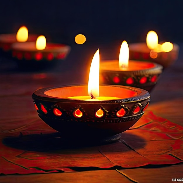 Bezpłatne zdjęcie Diwali Diya Photos