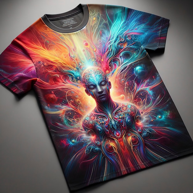 Zdjęcie bezpłatne zdjęcie piękny projekt koszulki koncepcja wzór artystyczny koszulka jest kolorowa