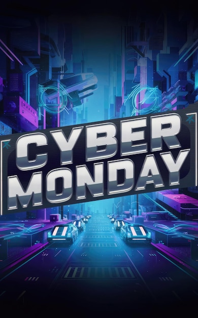 Bezpłatne zdjęcie projektowania mieszkania Cyber Monday koncepcja