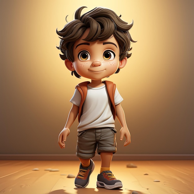 Bezpłatne zdjęcie uroczy 3d chłopiec avatar postać