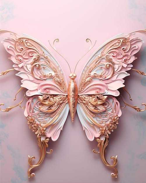 Bezpłatny zrzut ekranu z różowej tapety motyla