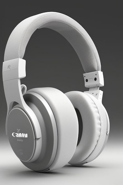 Bezprzewodowe słuchawki izolowane na białym tle 3D renderowanie Stylowe słuchawky Przezroczyste tło