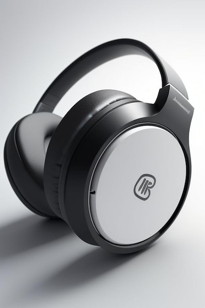 Zdjęcie bezprzewodowe słuchawki izolowane na białym tle 3d renderowanie stylowe słuchawky przezroczyste tło