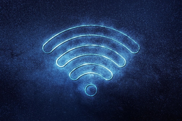 Bezprzewodowy dostęp do internetu bezpłatne połączenie Wi-Fi Koncepcja sieci technologii internetowych