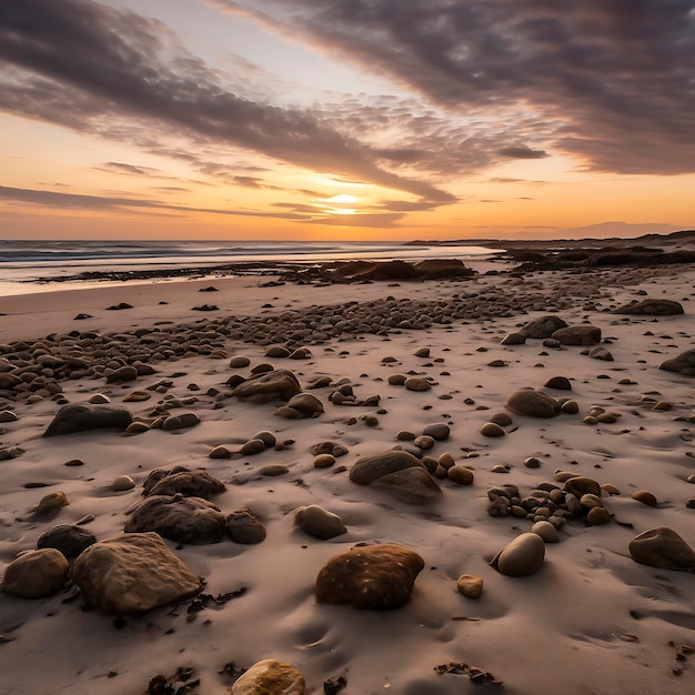 Bezruch przy plaży Spokojna i spokojna scena