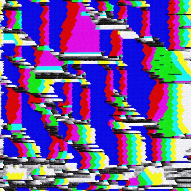Bezszwowa Glitch Hałasu Tekstura Nowoczesny Zniekształcony Efekt Ekranu Statycznego Sztuka Cyfrowa