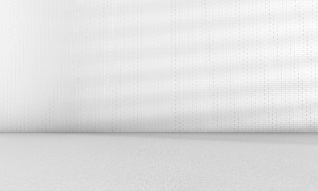 Bezszwowe jasne białe płytki ceglany mur tekstura wzór tła wnętrza domu lub renderowania 3d