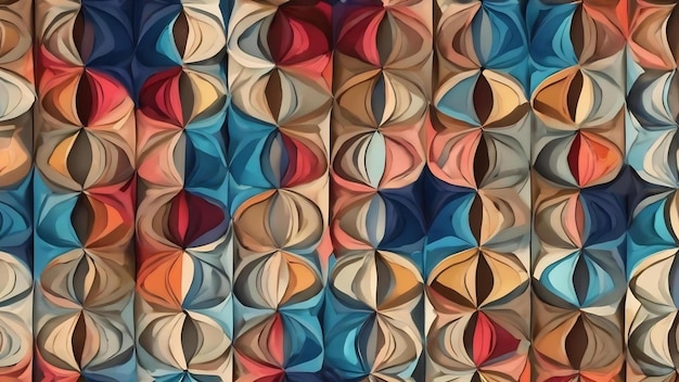 Bezszwowe powtarzalne abstrakcyjne wzory geometryczne płytki ozdobne