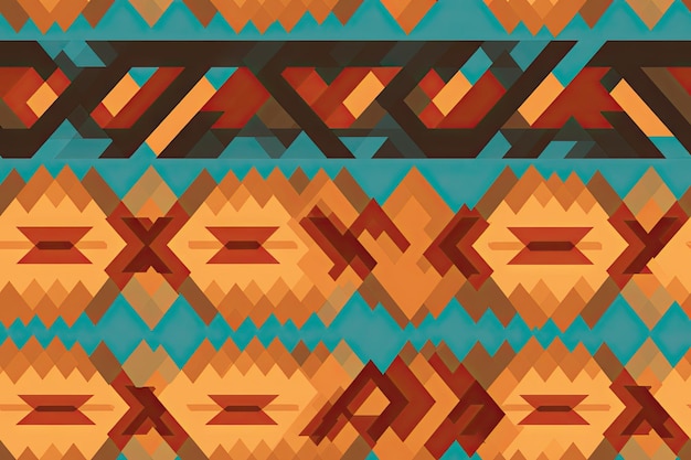 bezszwowy aztecki wzór powtarzający się plemienne wzory geometryczne tradycyjne ciągłe tapety