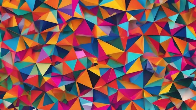 Bezszwowy wzór abstrakcyjne kształty trójkątowe ai generatywne