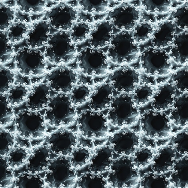 Bezszwowy wzór abstrakcyjnych kształtów fraktalnych Grafika generowana komputerowo