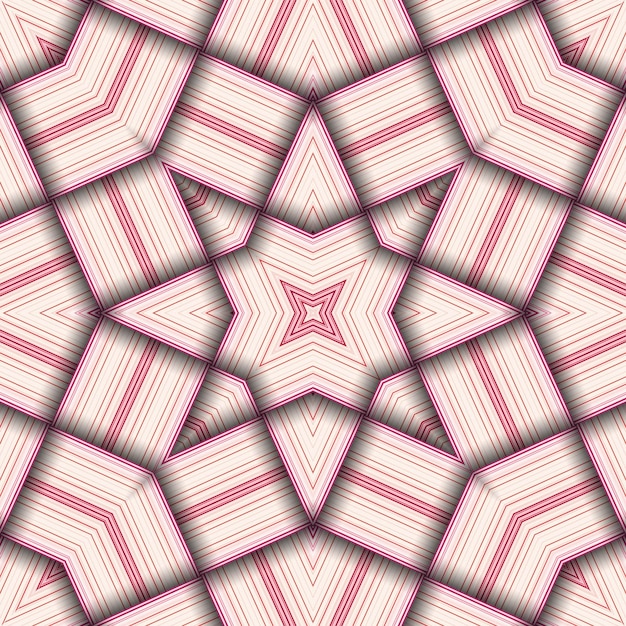 Bezszwowy wzór gwiazdkowy z paskami i liniami Kwadratowy wzór abstrakcyjny