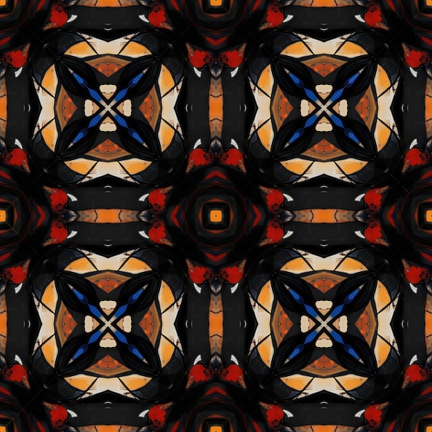 Bezszwowy wzór tła Abstrakcyjna tekstura tkaniny kaleidoskopowej