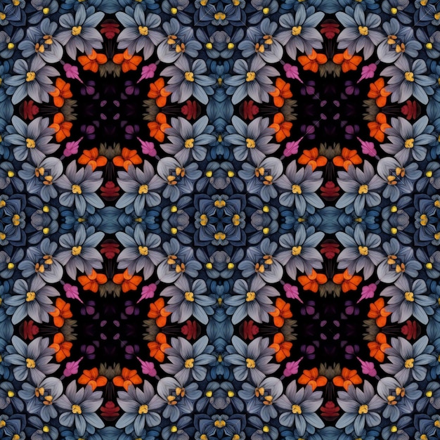 Bezszwowy wzór z abstrakcjonistycznymi kwiatami Na przykład dekoracje ścienne tapety z tkaniny