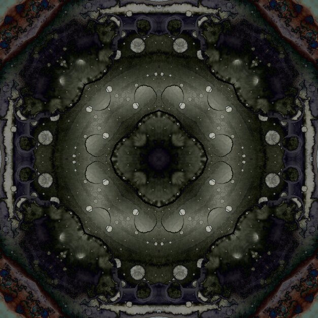 Zdjęcie bezszwy abstrakcyjny wzór i tekstura symetryczny wzór akwareli i pęcherzyków