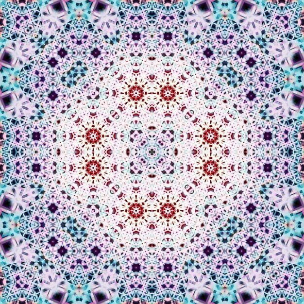 Zdjęcie bezszwy kwadratowy symetryczny wzór art texture mandala