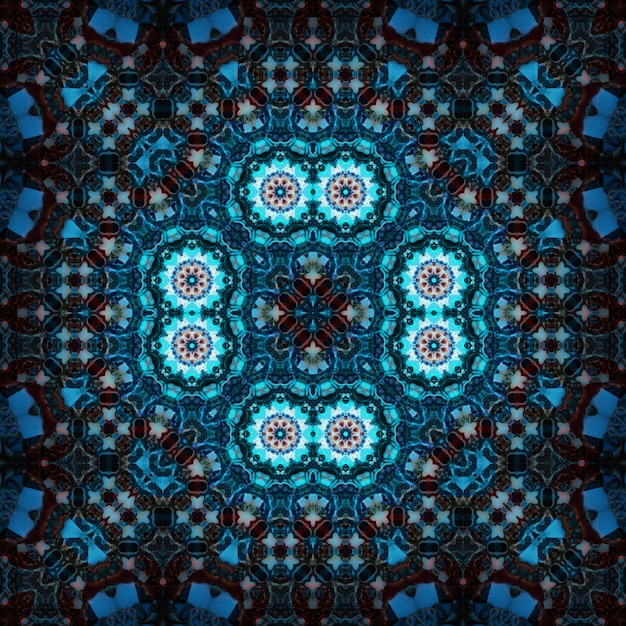 Bezszwy kwadratowy symetryczny wzór Art Texture mandala