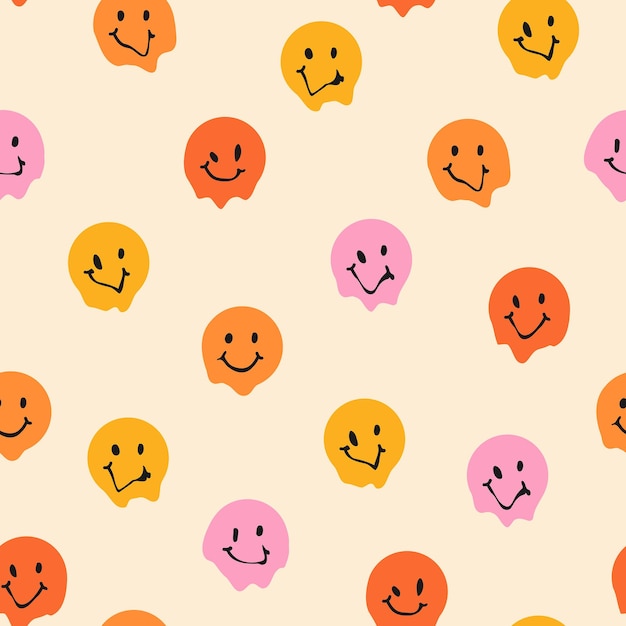 Bezszwy wzór z kwaśnymi emoji