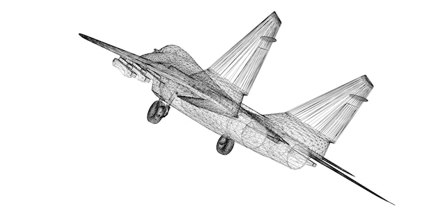 Bezzałogowy statek powietrzny (UAV), struktura nadwozia, model drutu