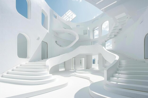 Biała architektura na wyspie Santorini w Grecji