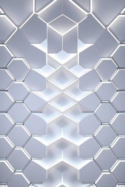 Biała geometryczna tekstura 3D Nowoczesne tło