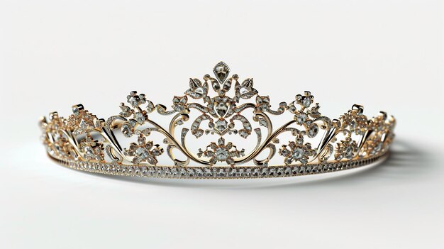 Biała izolowana minimalistyczna tiara