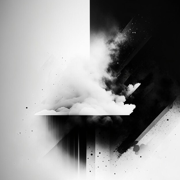 Zdjęcie biała kompozycja abstrakcyjny marker doodle mgliste kolory czarne tło grunge tekstura
